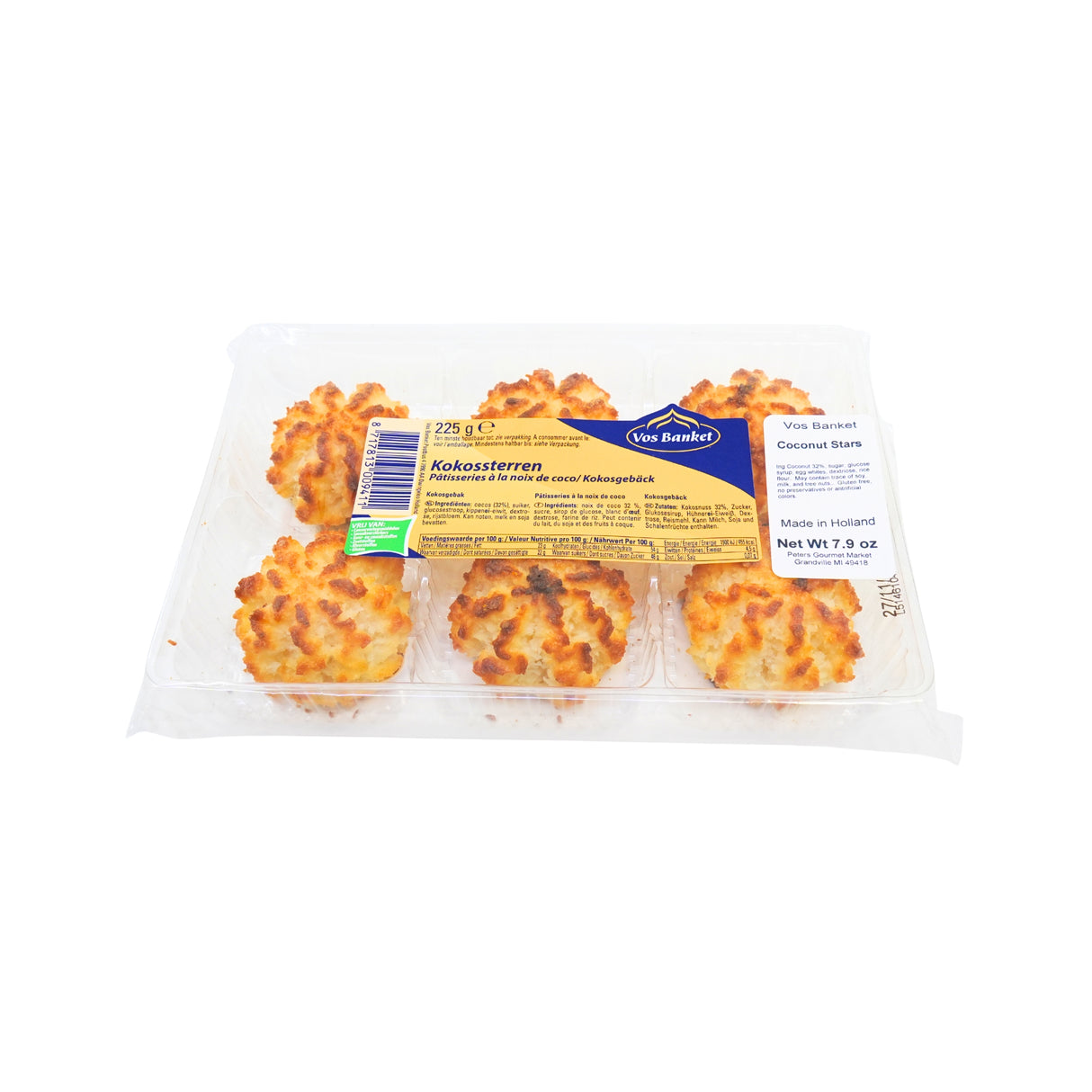 Vos Banket Coconut Star Cookies 7.93  oz