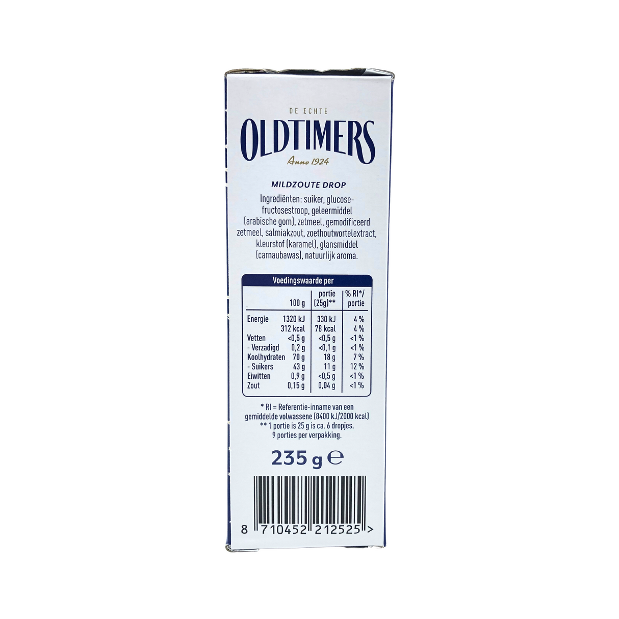 Old Timers  Mild Salt BLUE BOX Diamond Licorice 7.9 oz