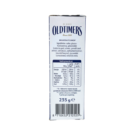 Old Timers  Mild Salt BLUE BOX Diamond Licorice 7.9 oz