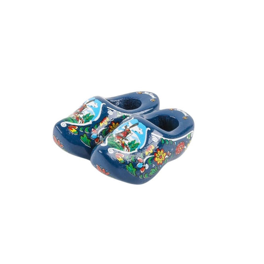 Magnet Wooden Shoe Blue 1.75 inch