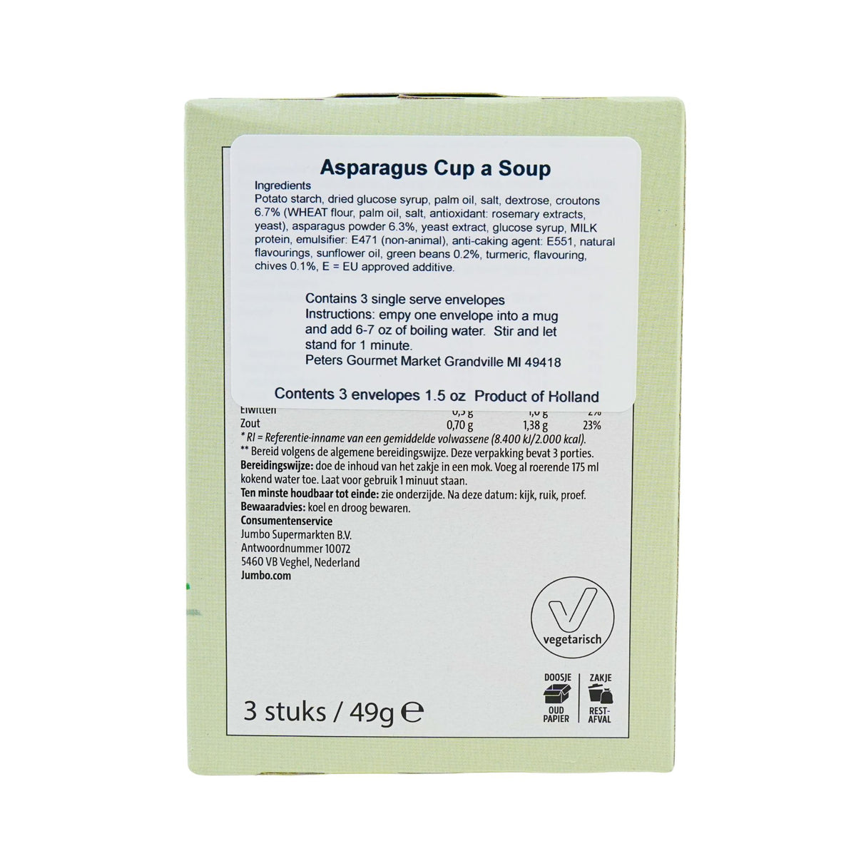 Jumbo Cup Soup Asparagus 3 Pack