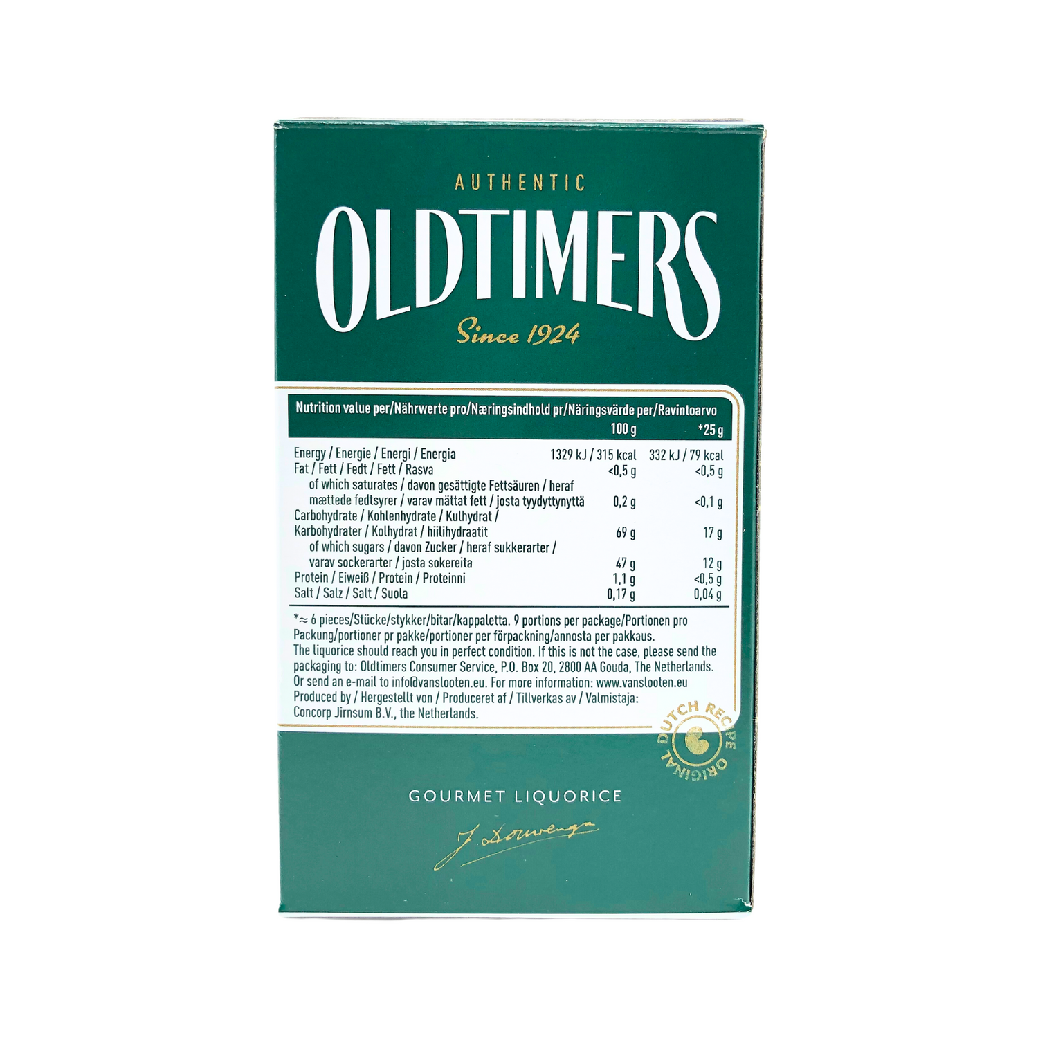 Old Timers Sailors  Sweet Knots Licorice 7.9 oz Green Box