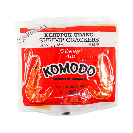 Komodo Krupuk Udang Large Raw Shrimp Crackers 8oz