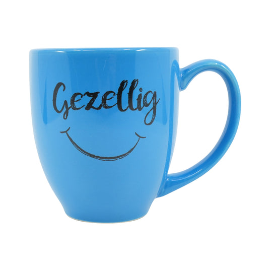 Gezellig Blue Smiley Face 13oz Mug