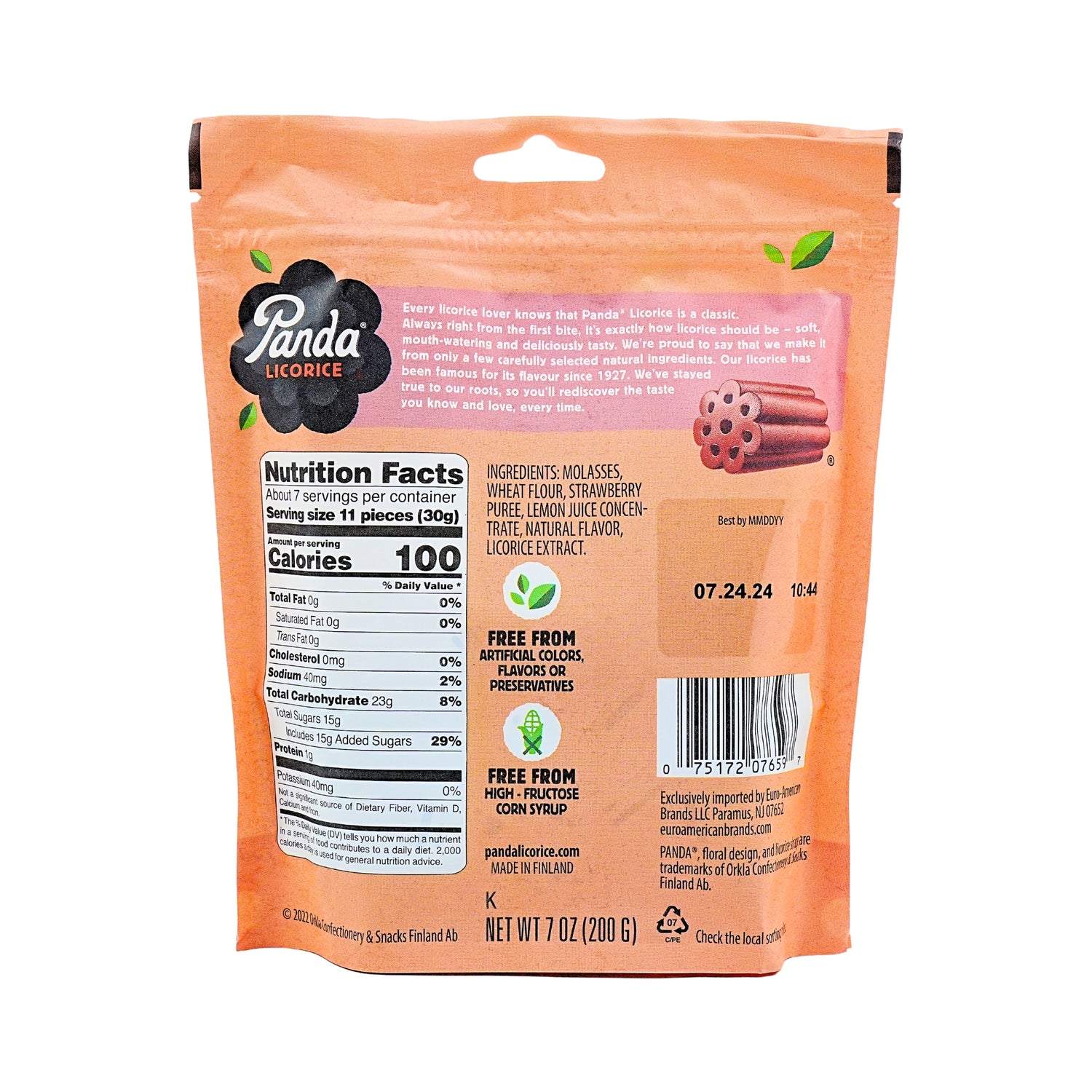 Panda Chewy Strawberry Licorice 7 Oz