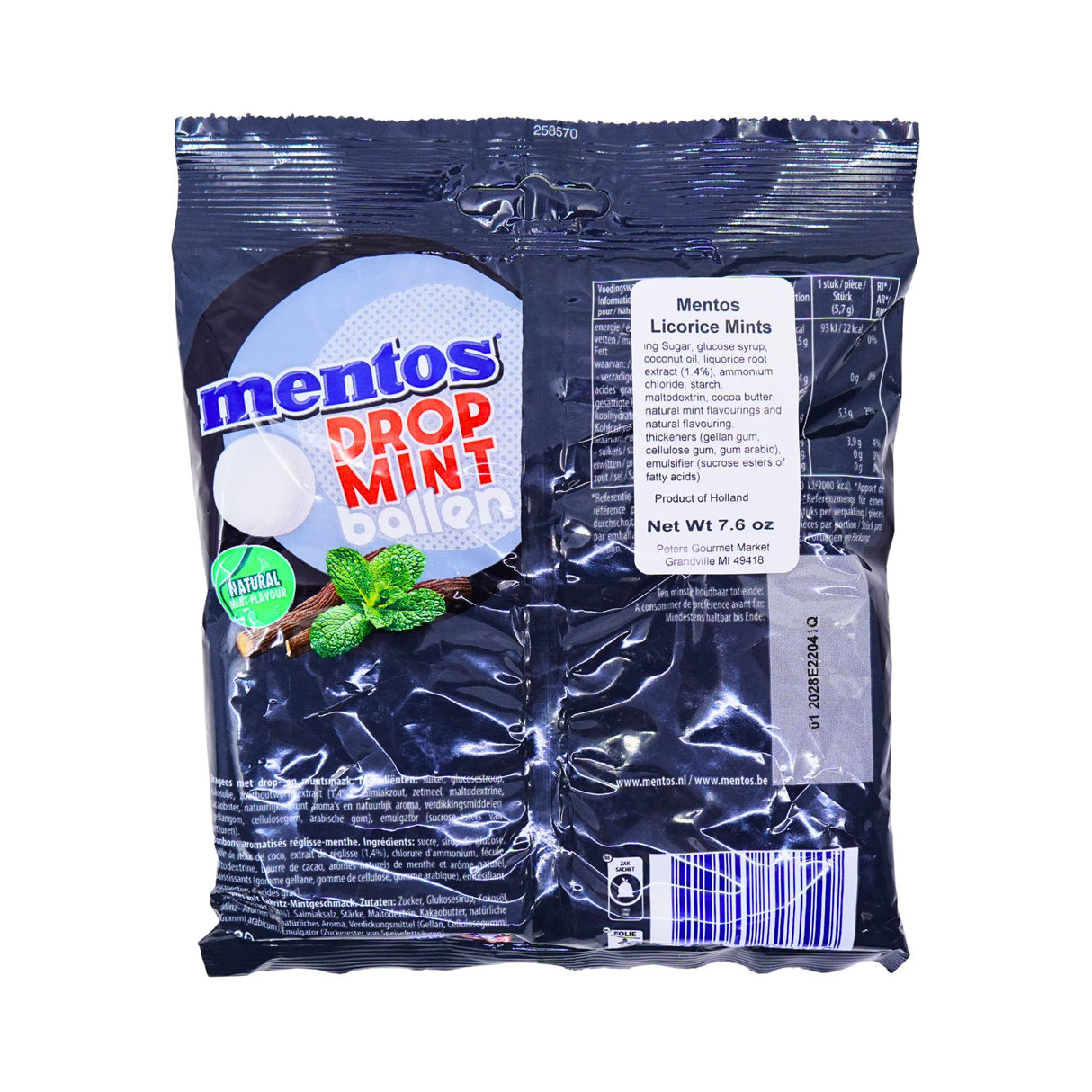 Mentos Licorice Mint Balls 7.4 ounce bag