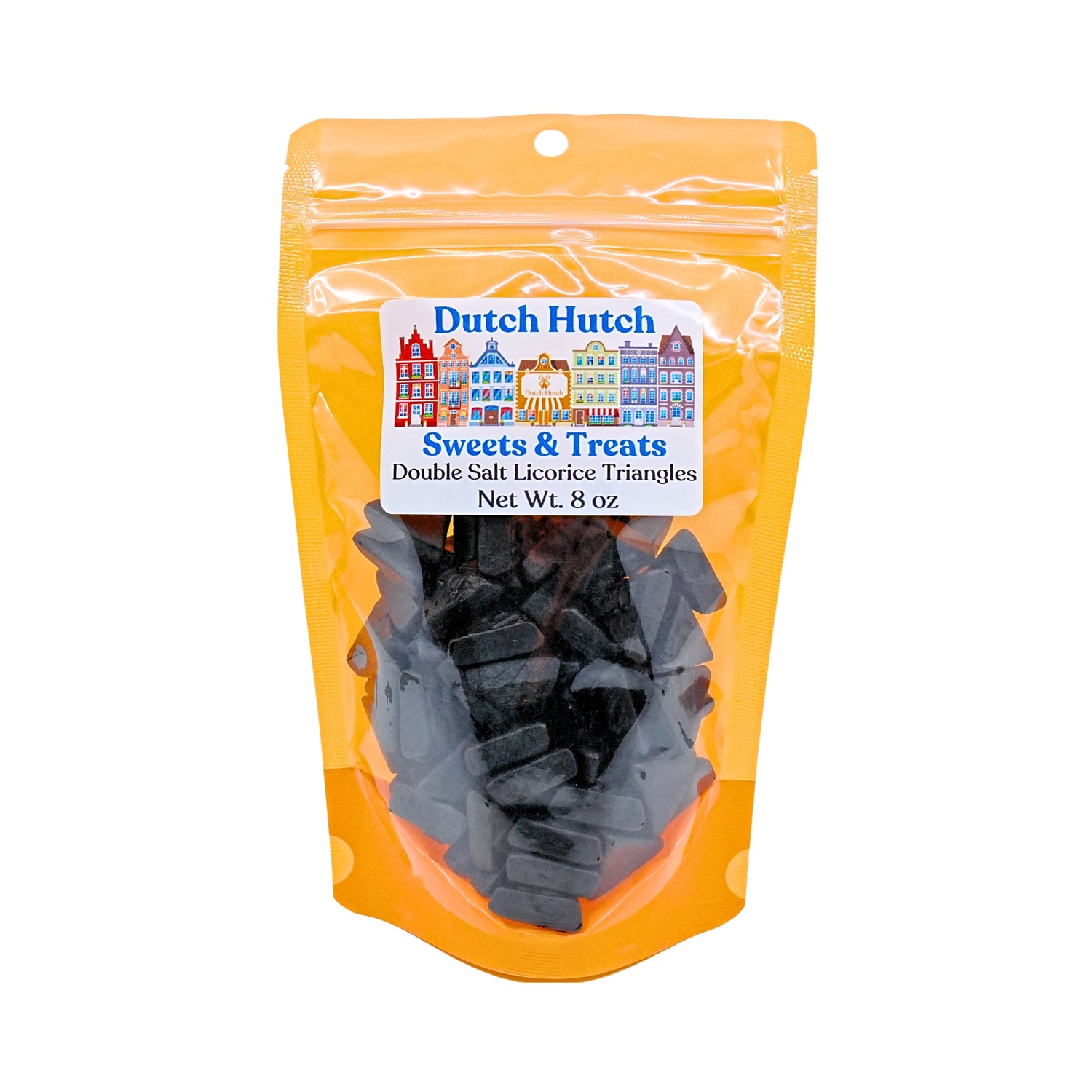 Dutch Hutch Double Salt Licorice Triangle 8 oz By Meenk