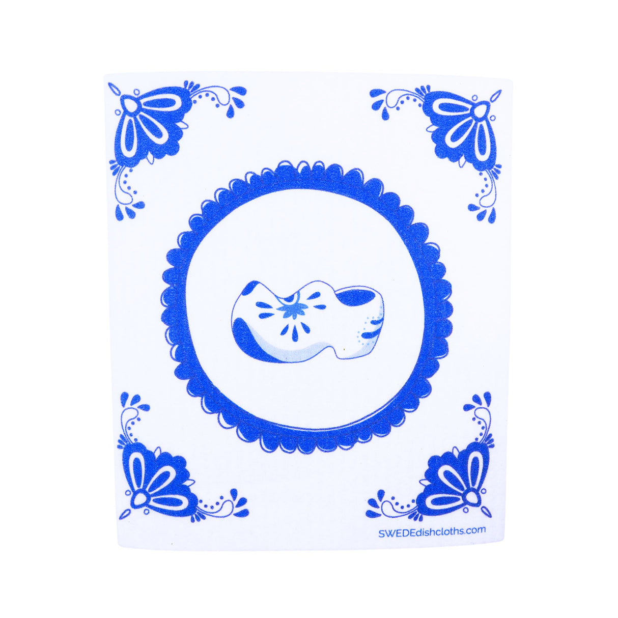 Delft Wooden Shoe Swedish Dishcloth