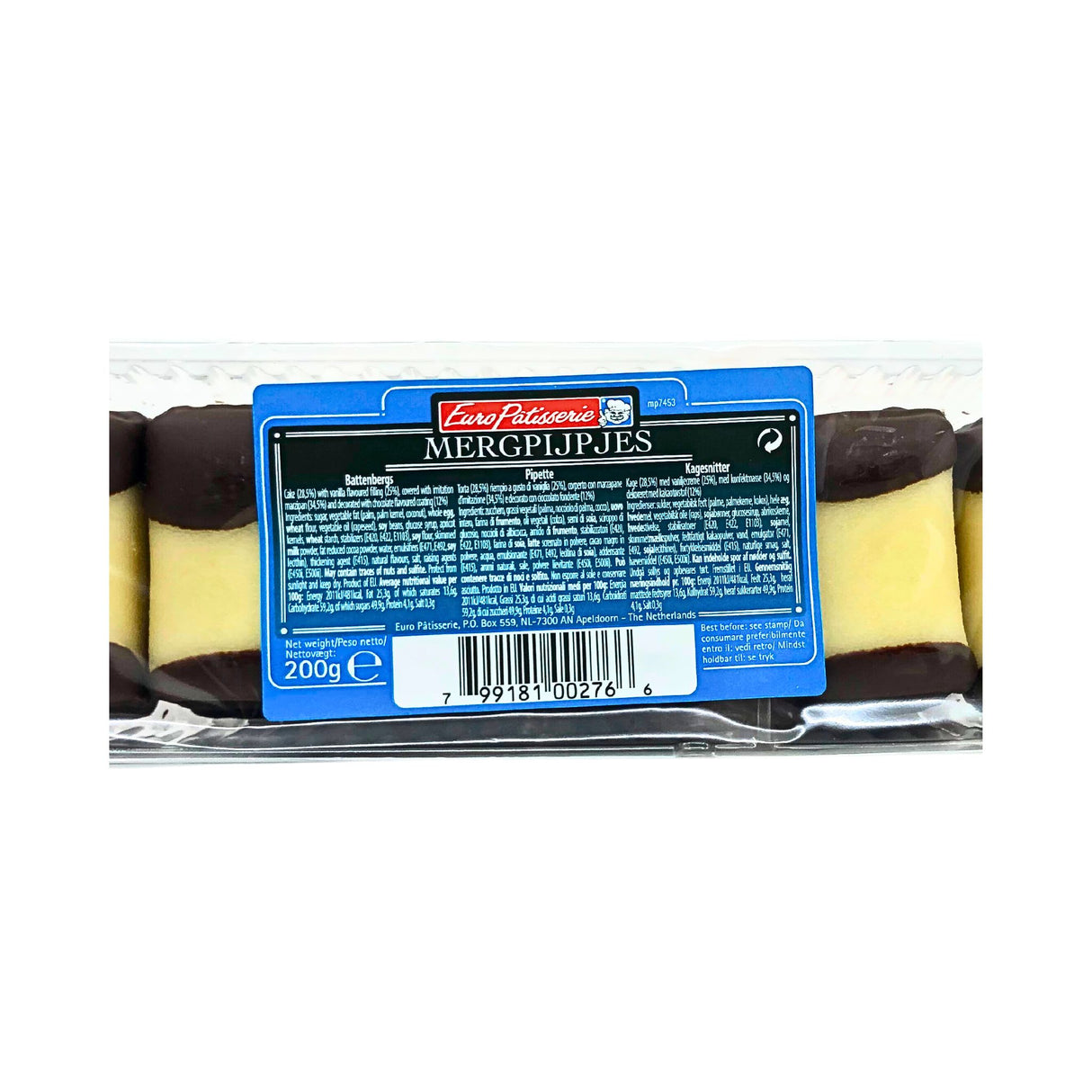 Mergpijpjes Marzipan Iced Cakes 7 ct.