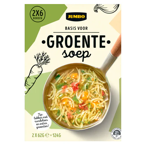 Jumbo Groente Soup 2 pack (makes 2x6 servings) 124 gr