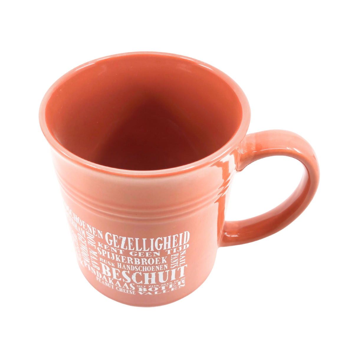 Dutch and English Word Mug Coral 14 oz