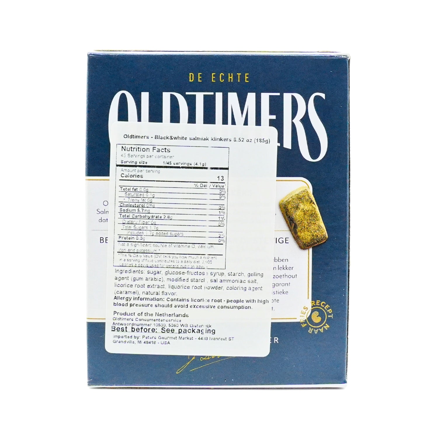 Old Timers Salmiak Cobblestones  7.5 oz Gray Box
