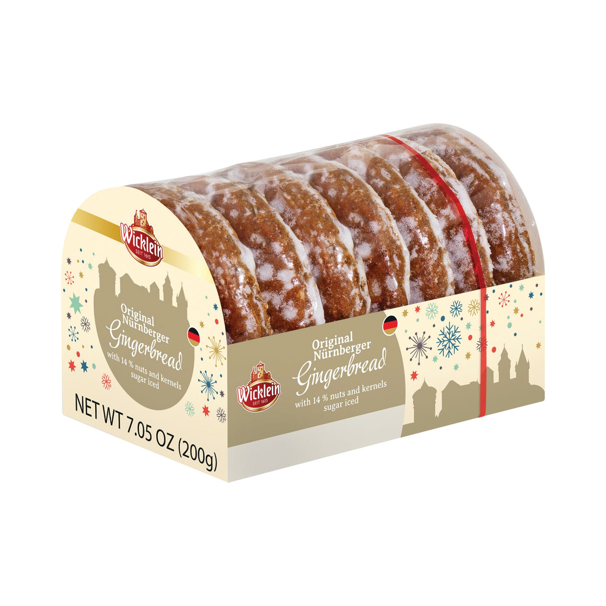 Wicklein Soft Glazed Gingerbread (Lebkuchen) 14% Nuts 7.05oz