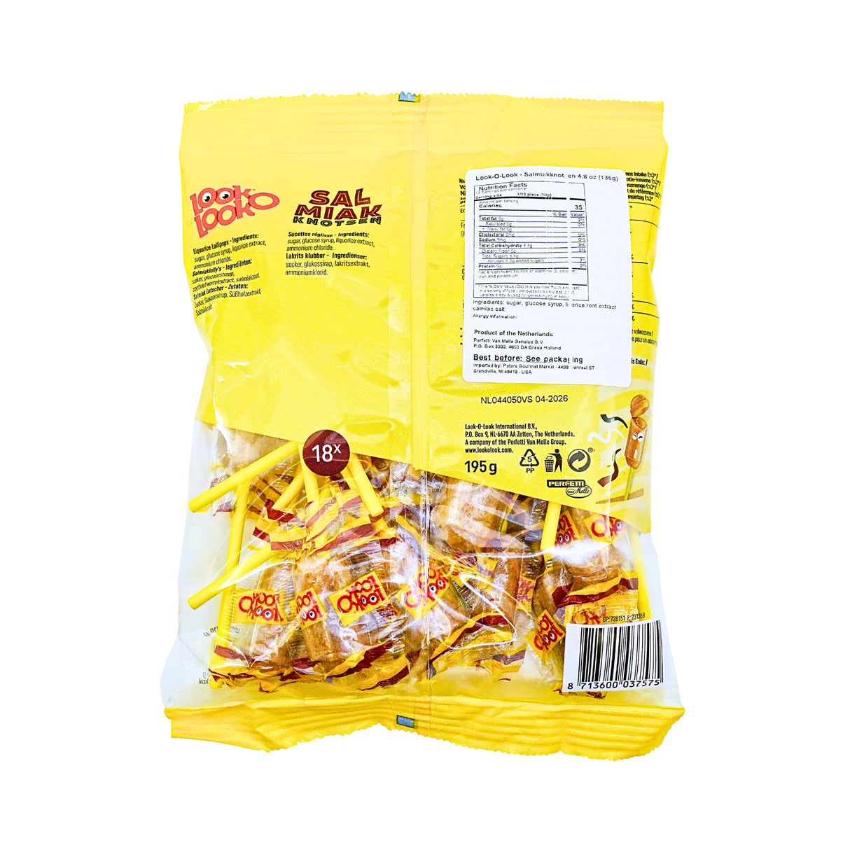 Look o Look Salmiak Knotsen 13 Count Suckers