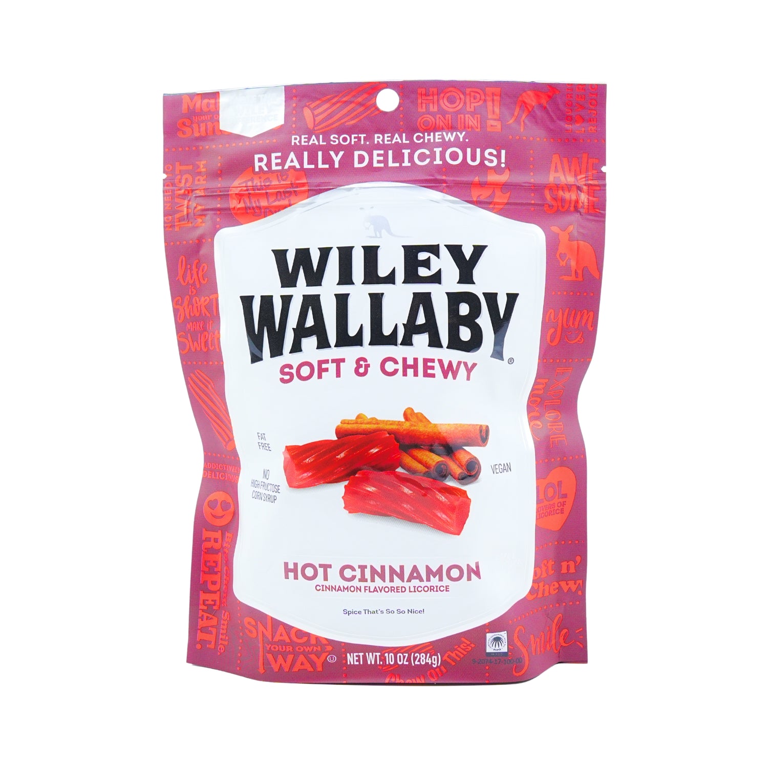 Wiley Wallaby Hot Cinnamon Licorice 10 Oz Bag