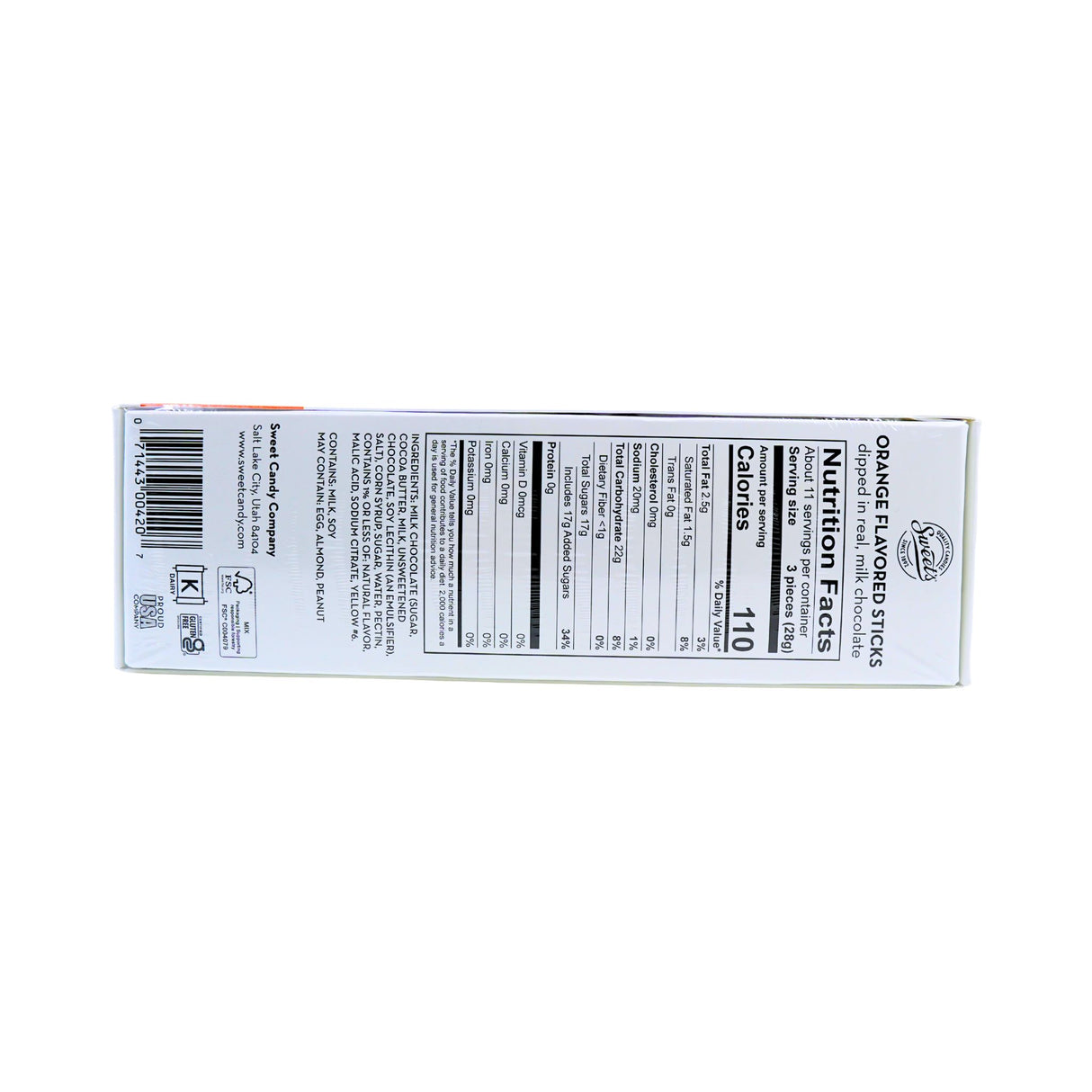Sweets Milk Chocolate Orange Sticks 10.5 oz