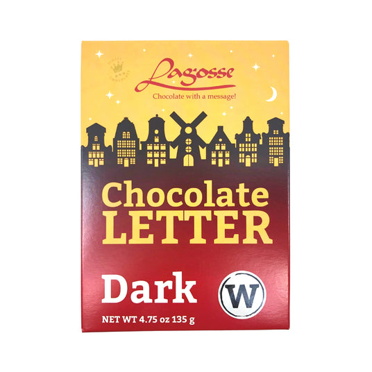 Lagosse Large Dark W Chocolate Letter 4.7oz