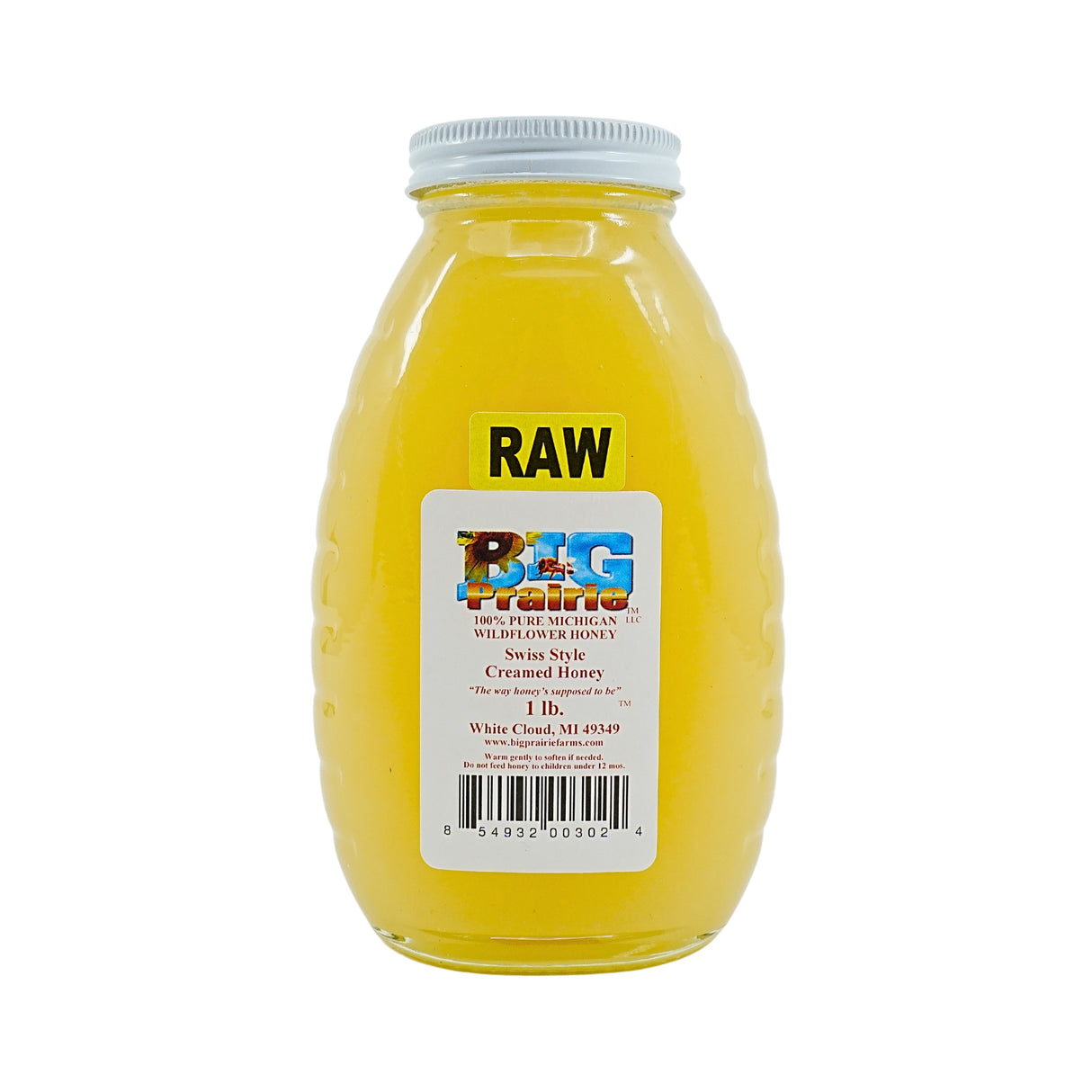Big Prairie Farm Swiss Style Creamed Raw Honey 1 lb
