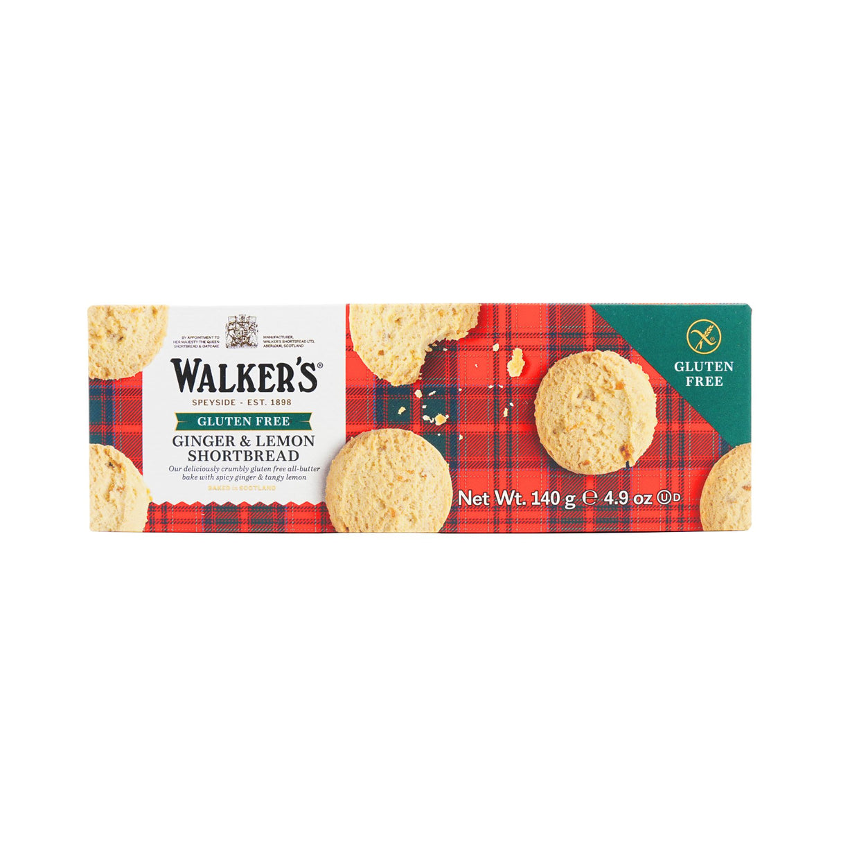 Walkers Gluten Free Ginger Lemon Shortbread Cookies 4.9oz