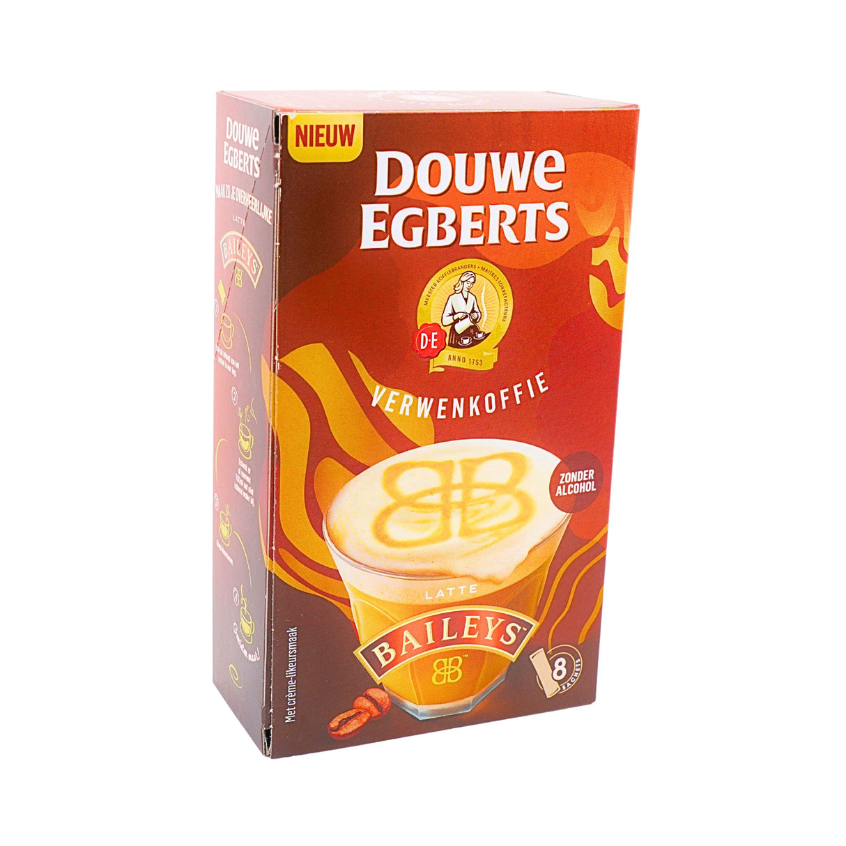 Douwe Egberts Baileys Latte Instant Coffee Sticks 8ct