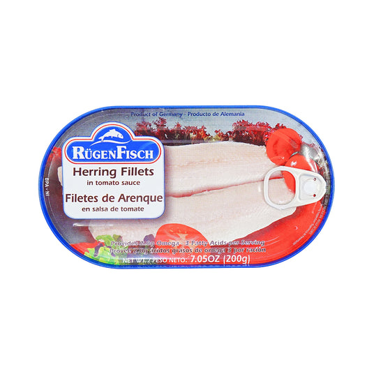 Rugenfisch Herring Fillet Tomato 7.05 oz Tin