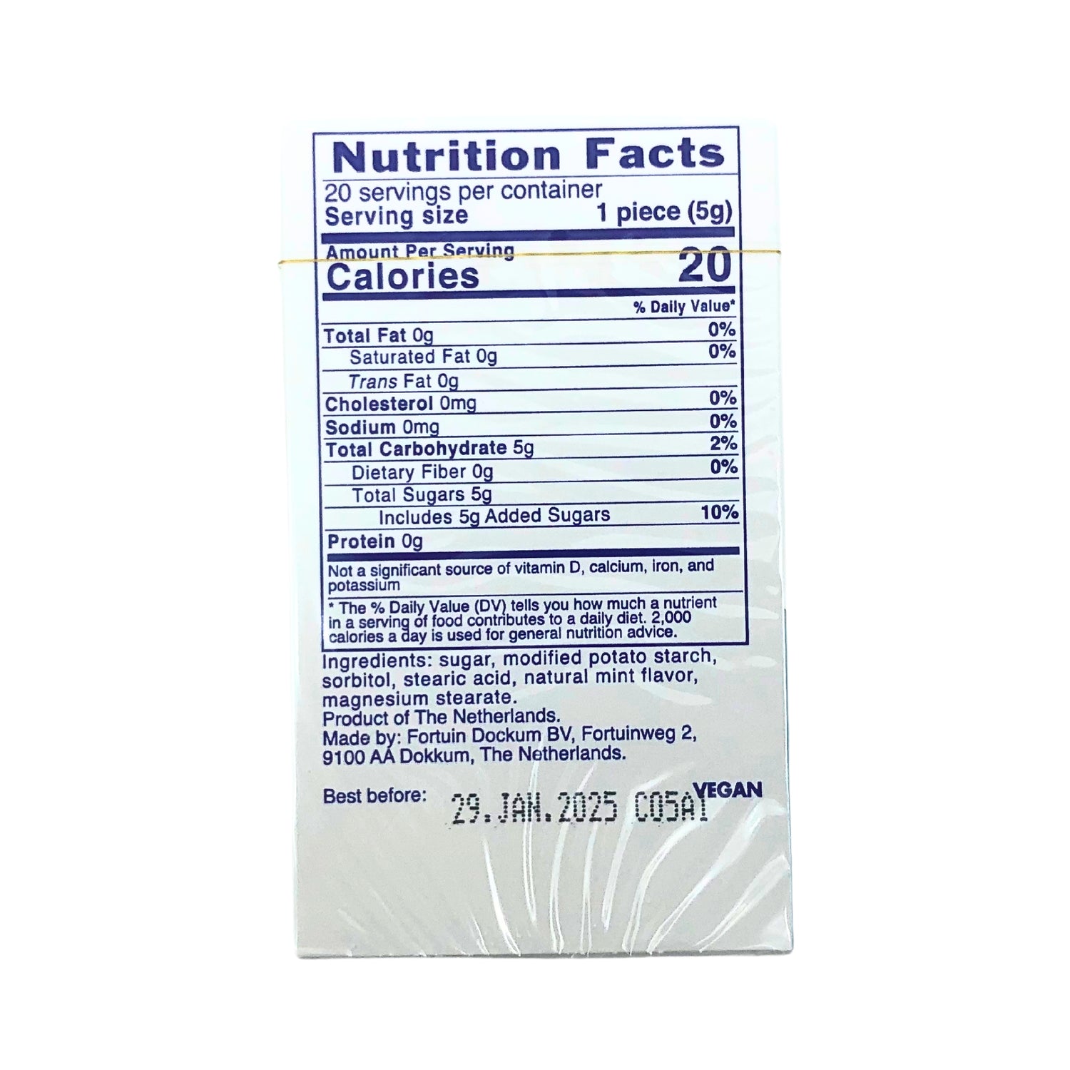 Wilhelmina Vegan Wintergreen mints 3.5 oz box
