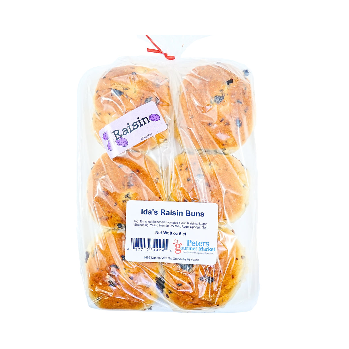 Ida's Bakery RAISIN Buns 6 ct