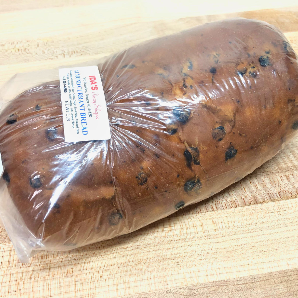 Ida's Almond Currant Bread 1 pound loaf