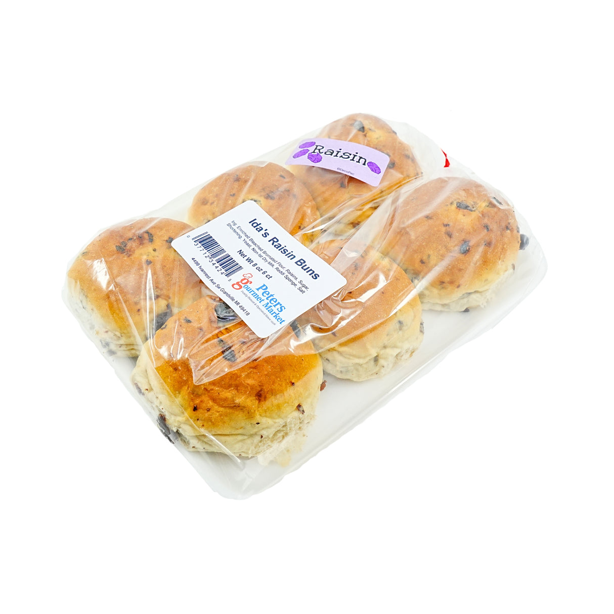 Ida's Bakery RAISIN Buns 6 ct