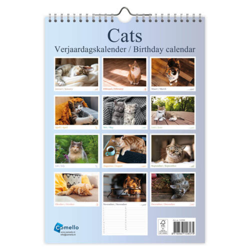 Birthday Calendar Cats