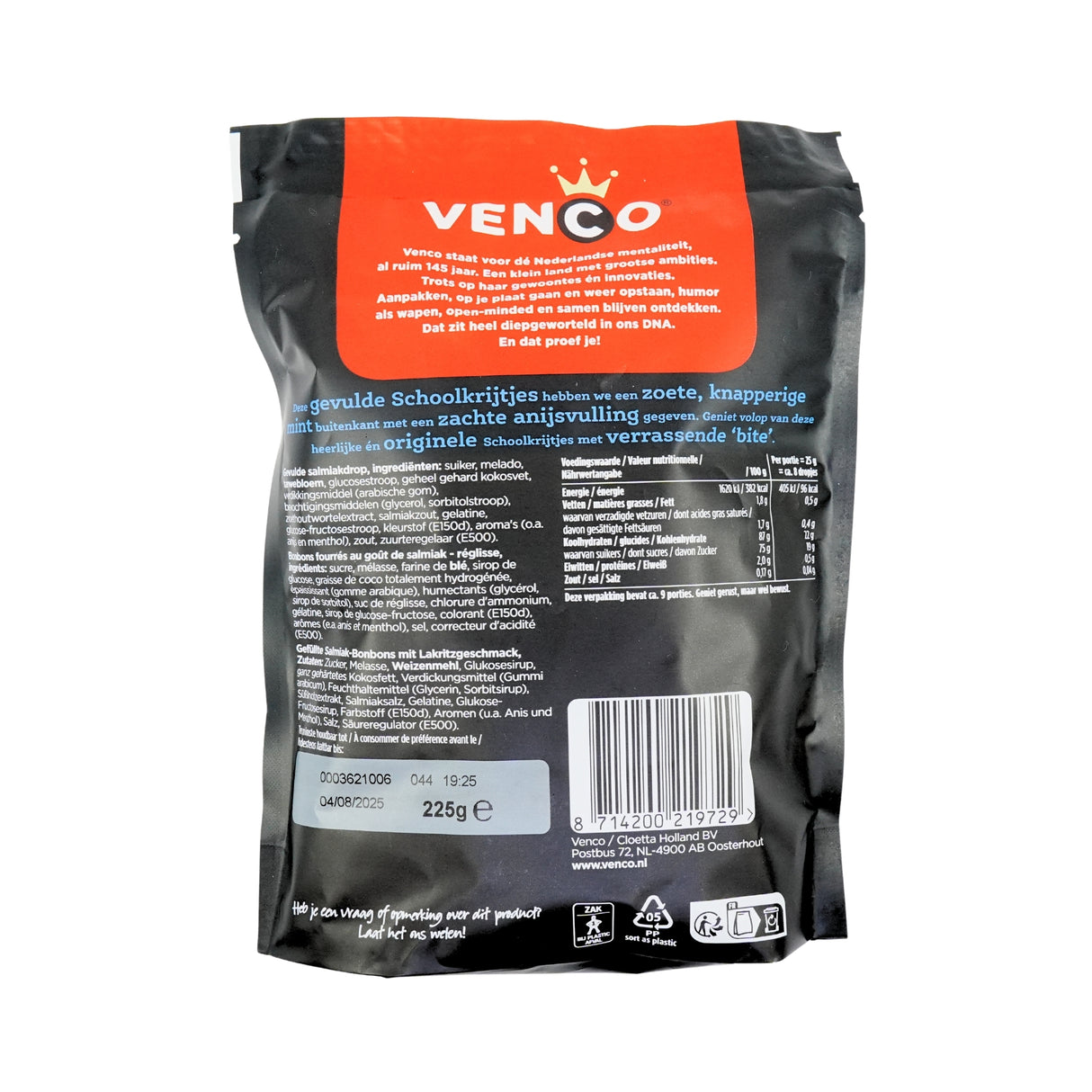Venco Licorice Chalk Schoolkrijt 7.4 oz  210g
