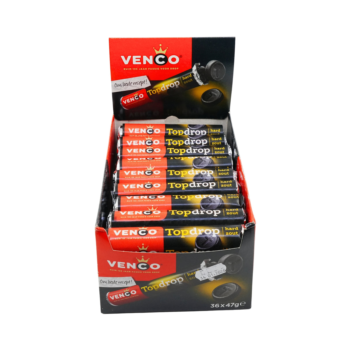 Venco TopDrop Licorice Rolls 36 ct Box