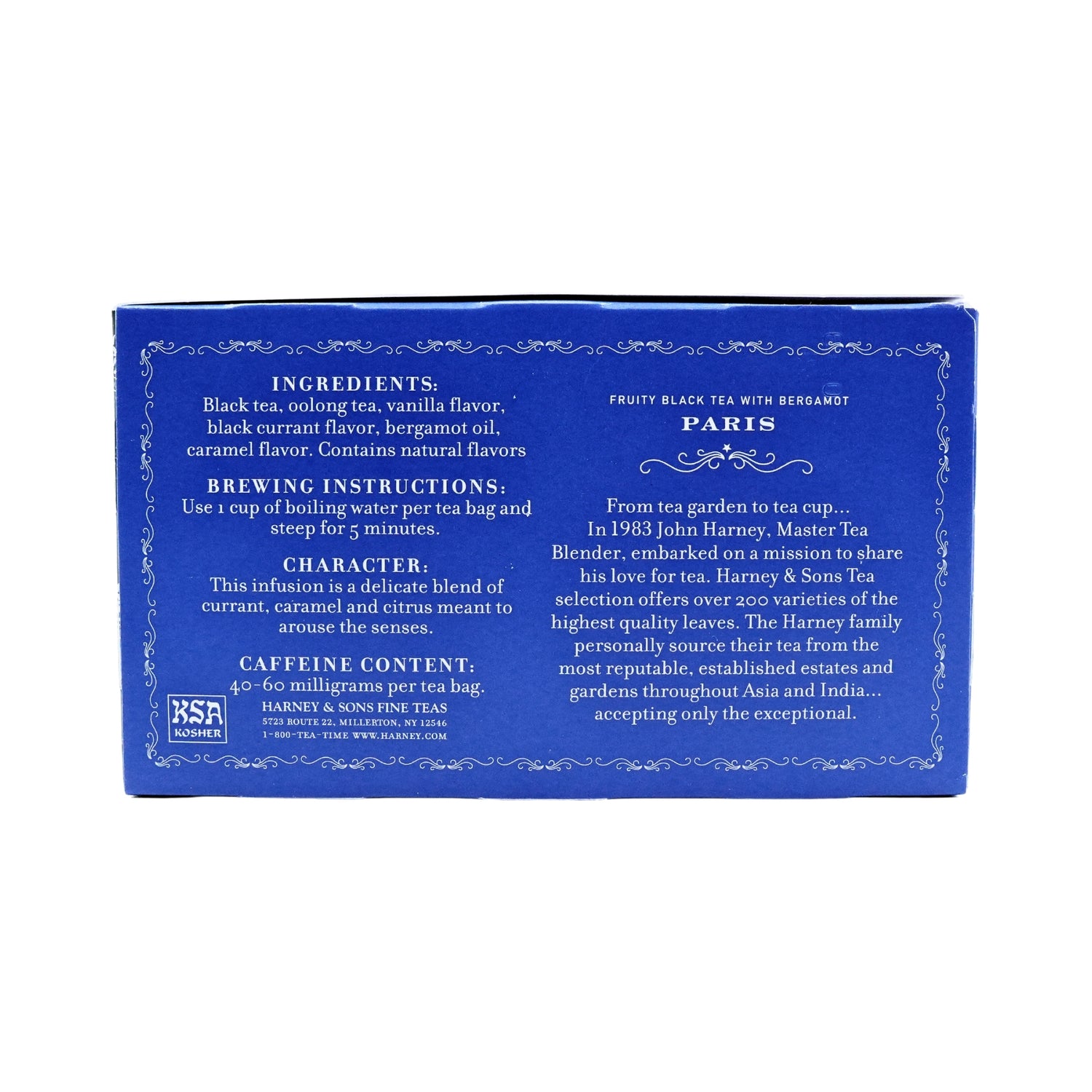 Harney & Son Paris TeaBags 50 Ct Box