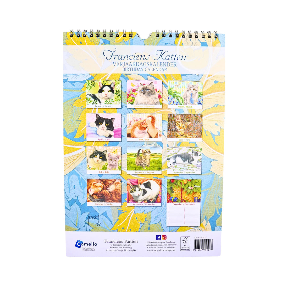 Francien Katten Cats and Kittens Birthday Calendar