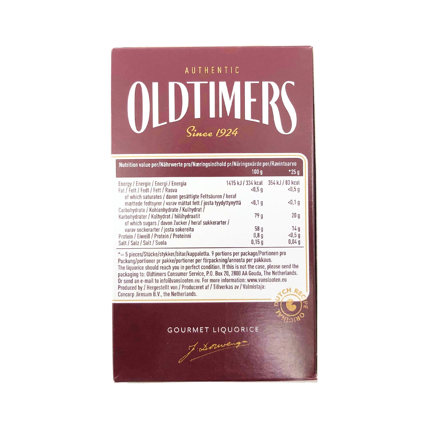 Old Timers Sweet Dusted Zoethout 6.52  oz (Ovals)