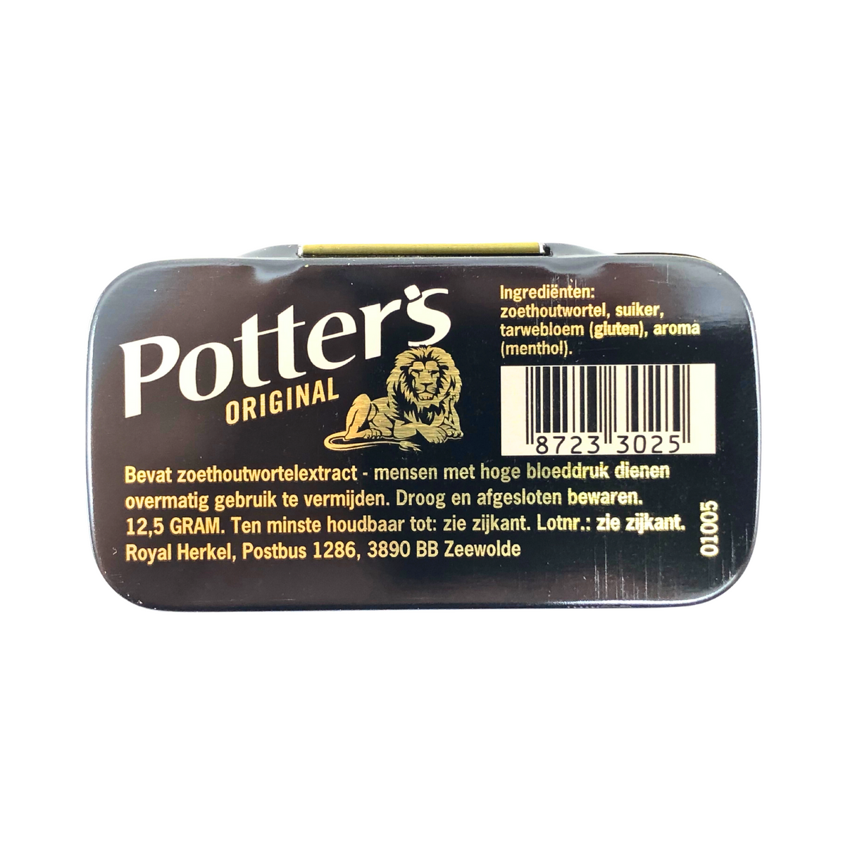 Potters Linea Licorice Lozenges Tins 12.5 grams 36 ct