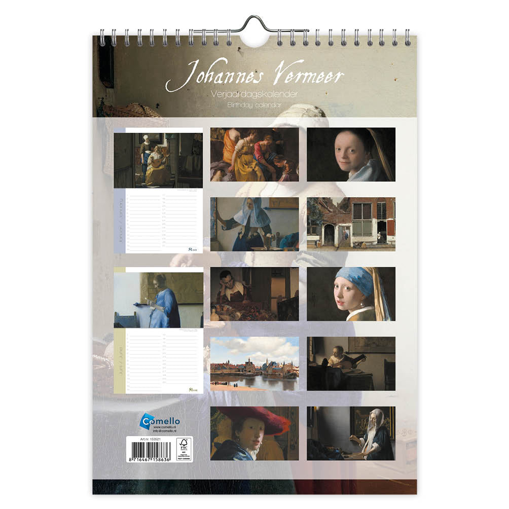 Vermeer Birthday Calendar