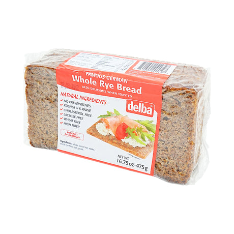 Delba Whole Rye Bread 16oz