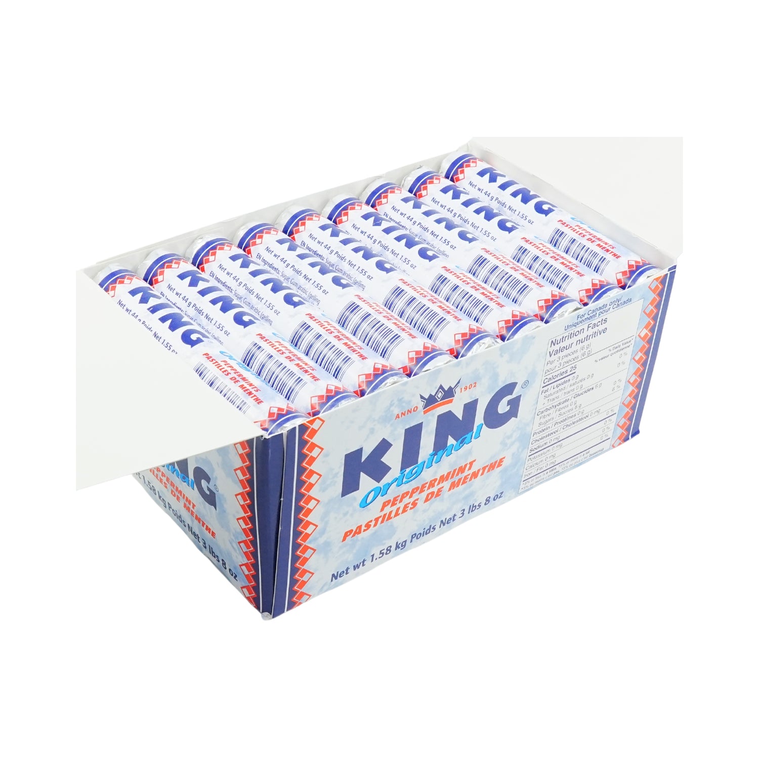 King Peppermint Rolls Box 36 ct