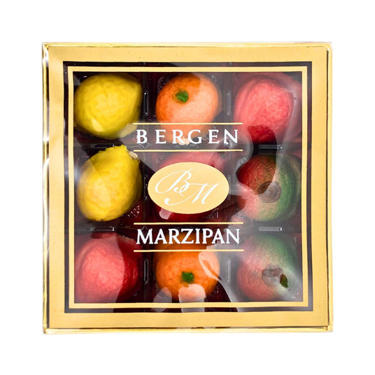 Bergen Marzipan Fruits 9 piece Gift Box 4 oz