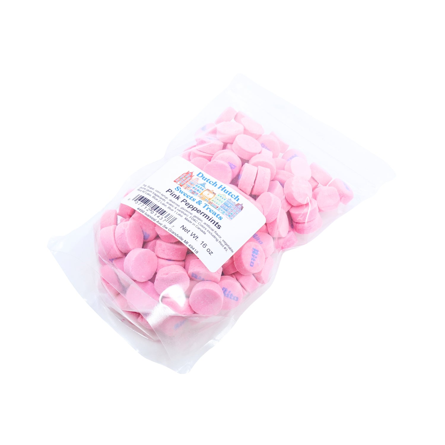 Dutch Hutch Canada Rito  Pink Wintergreen Mints 1 LB Bag