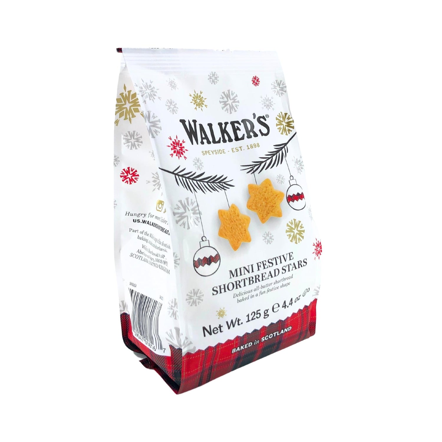 Walkers Mini Festive Shortbread Stars 4.4 Oz