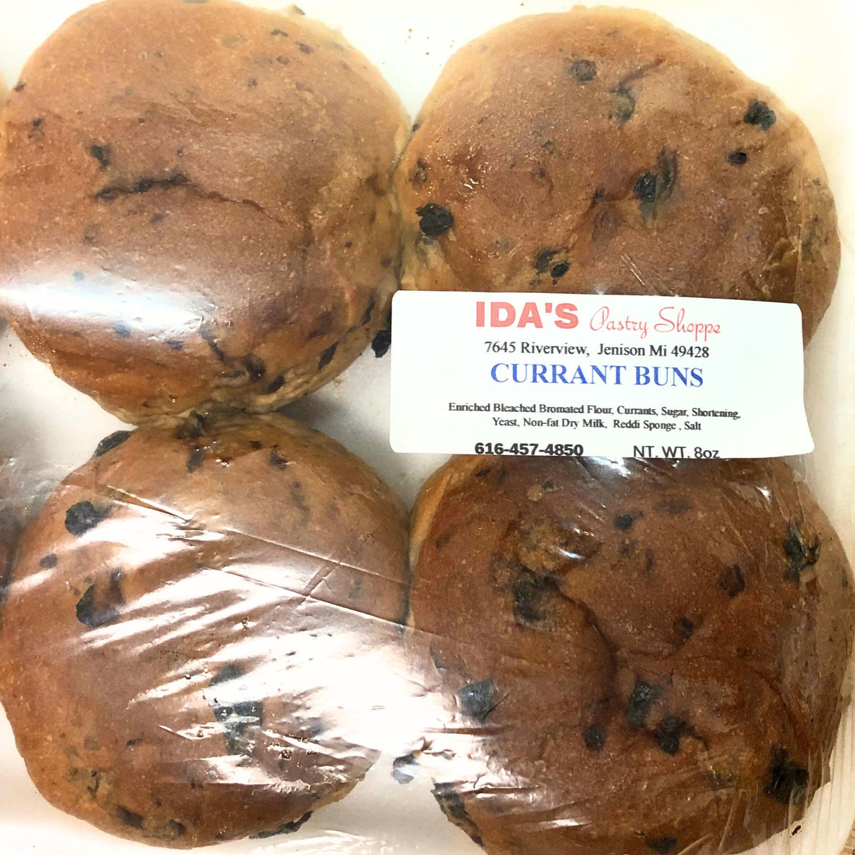 Ida's Bakery Currant Buns 6 ct
