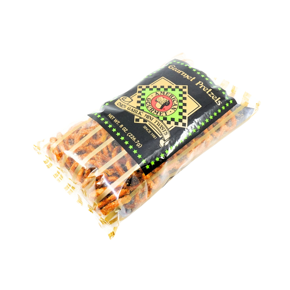 American Gourmet Onion Garlic Mini Twist Pretzels 8 oz