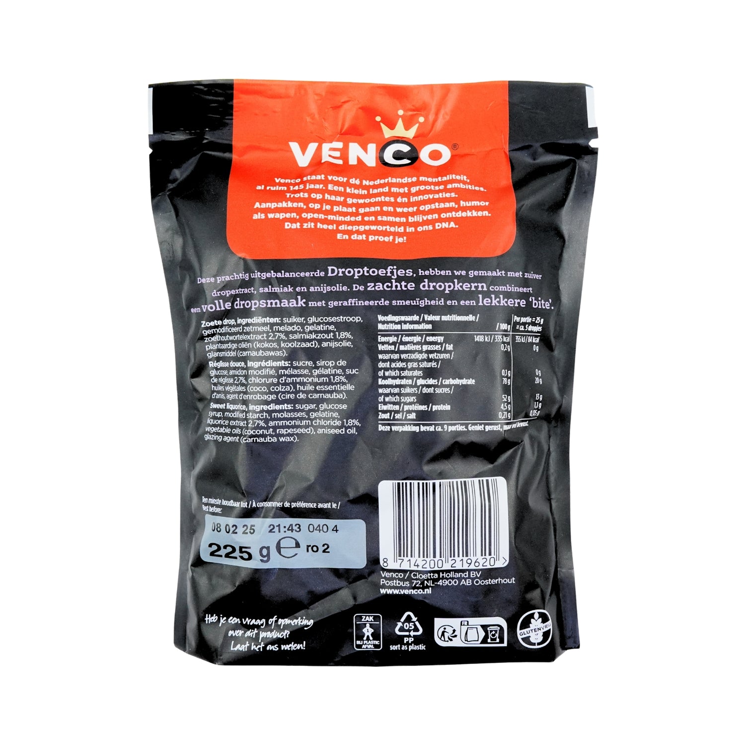 Venco Droptoefjes Soft & Sweet 8.2 oz Bag - 235g