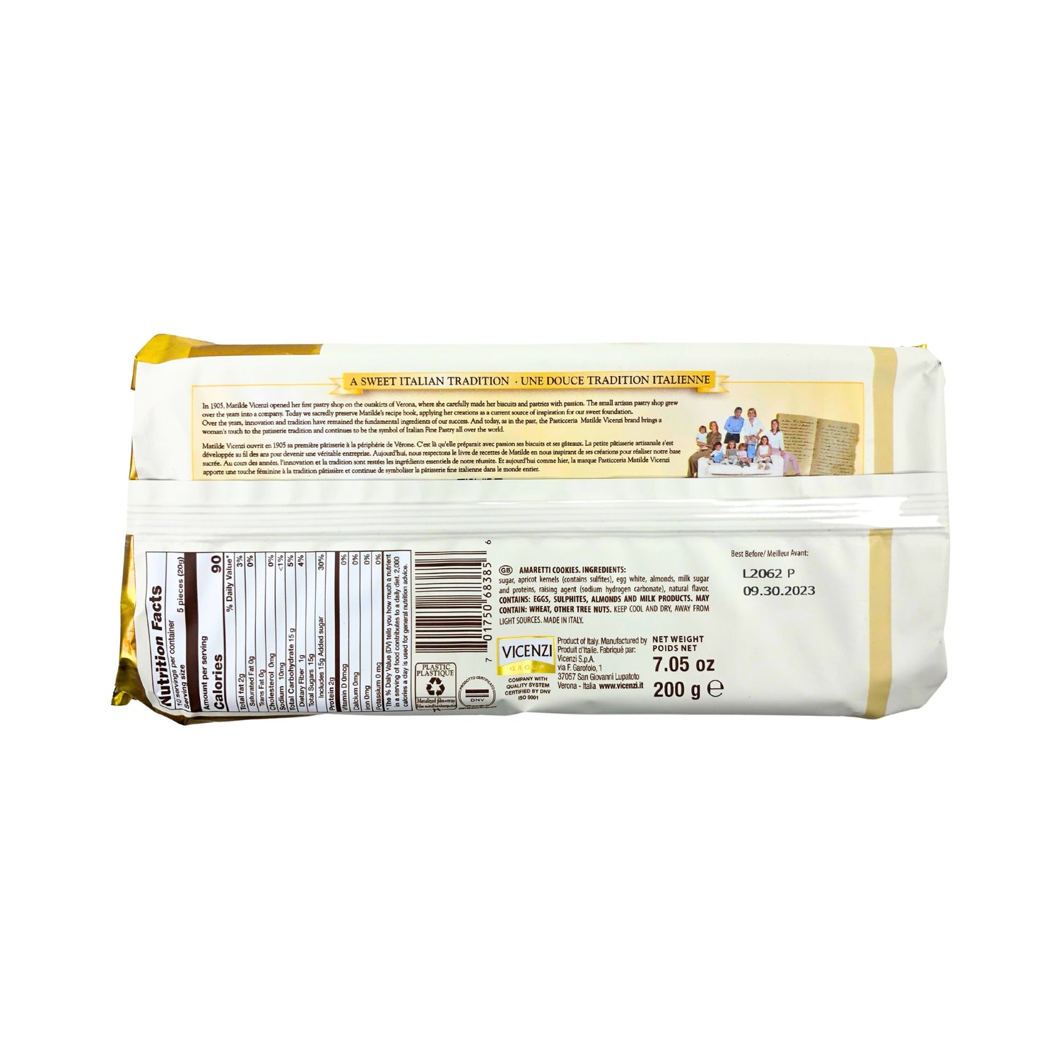 Vicenzi Macaroon Amaretto D'Italia  Cookie 6.17 Oz