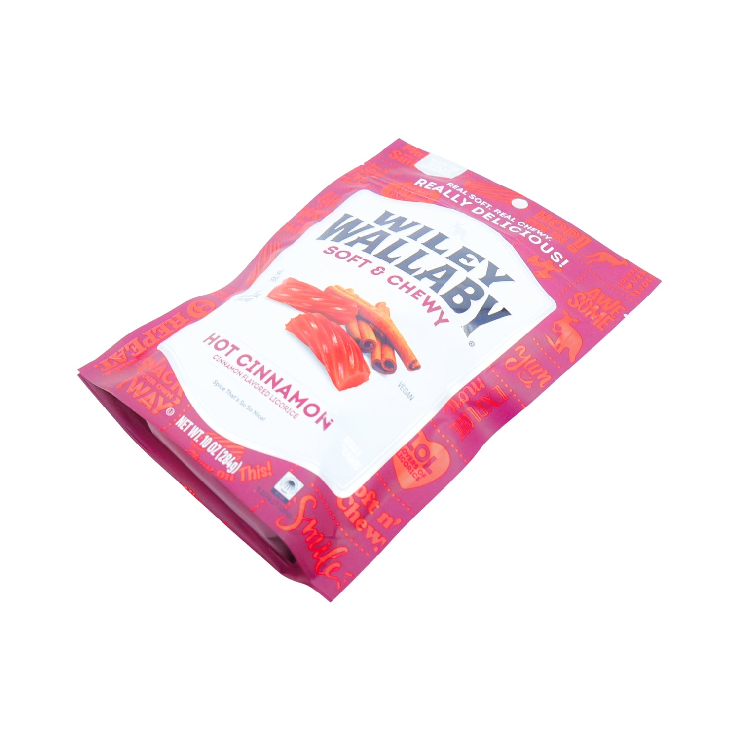 Wiley Wallaby Hot Cinnamon Licorice 10 Oz Bag