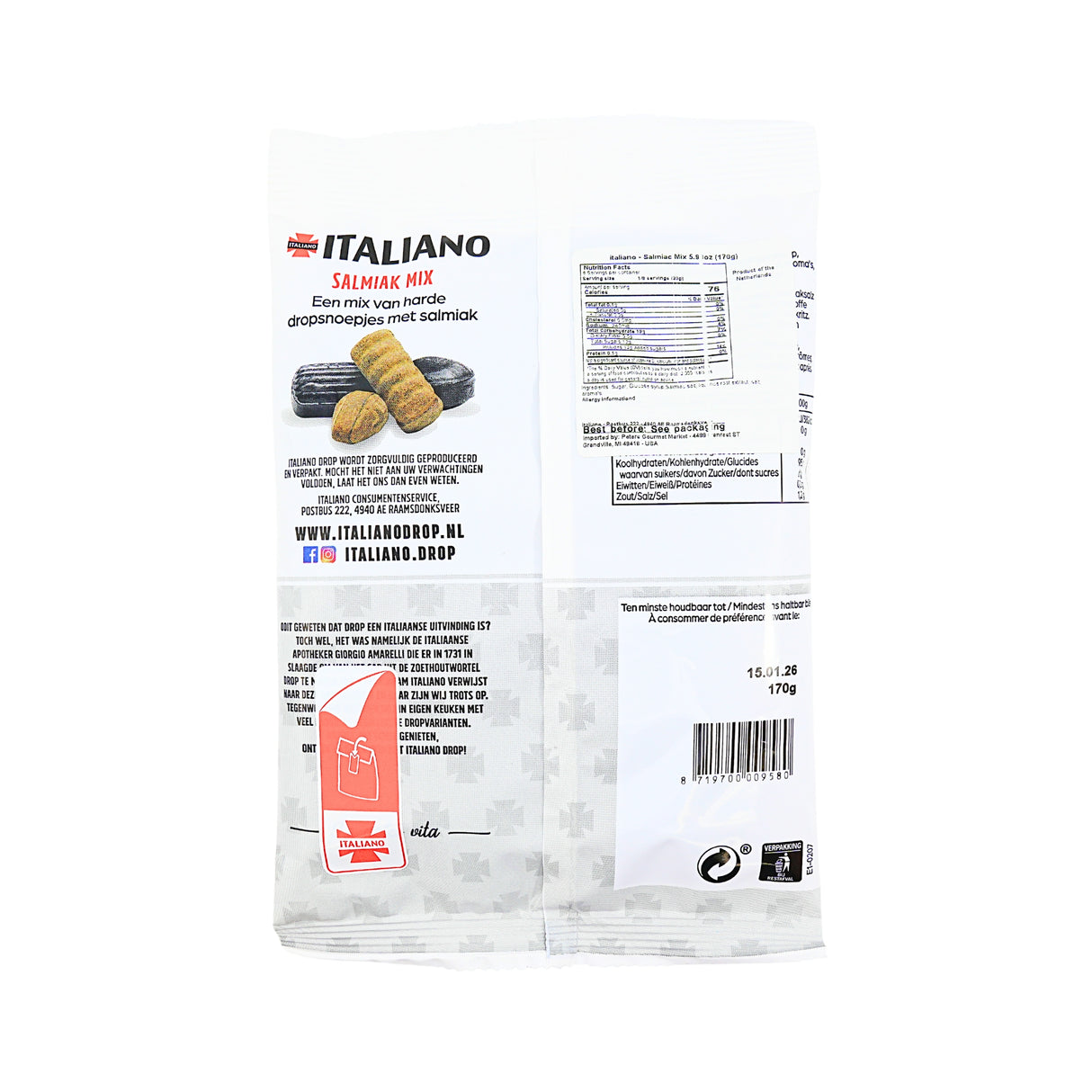 Italiano Salmiak Mix 5.99 Oz Bag