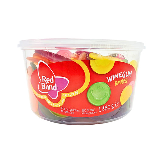 Red Band Winegum Smiles Tub 100 count