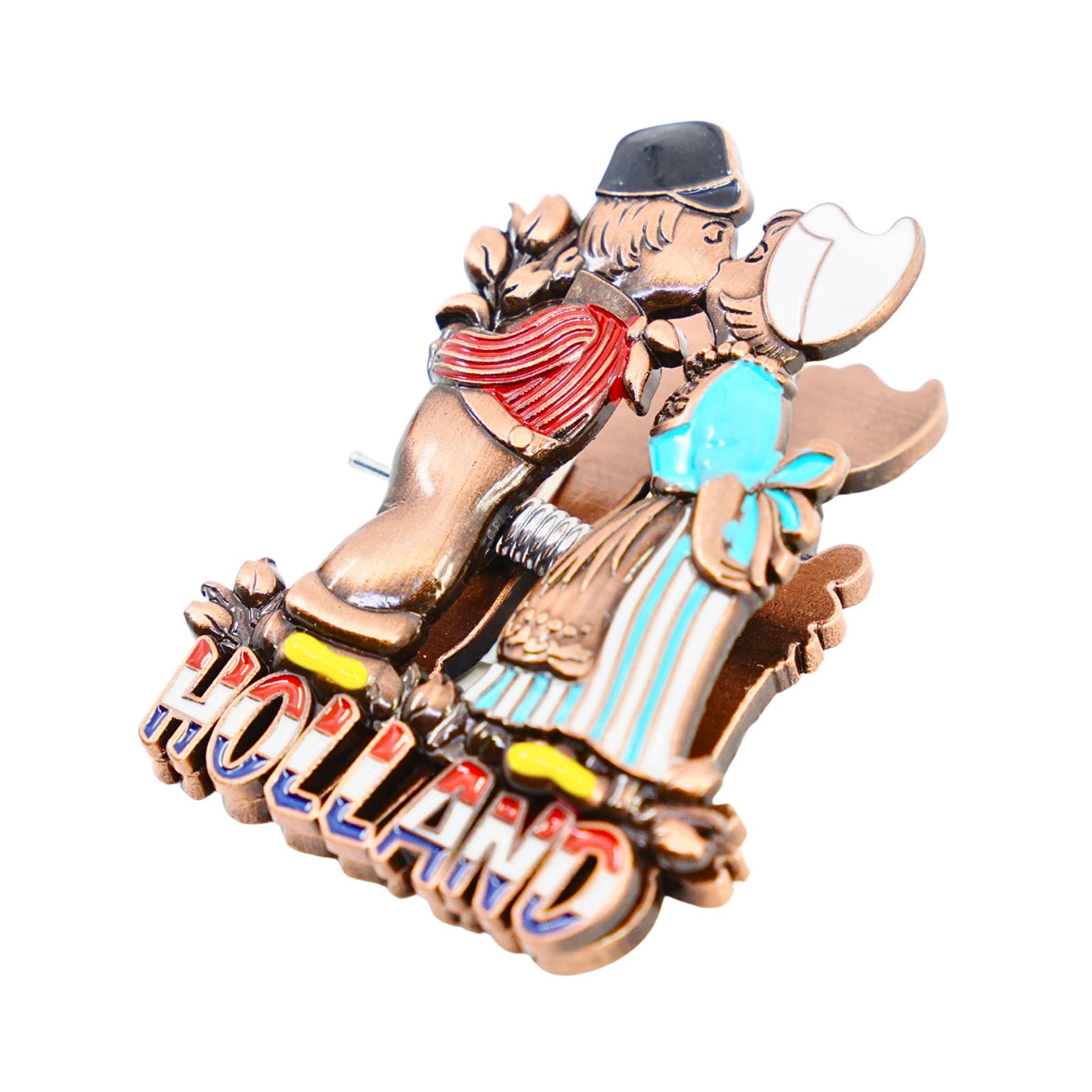Holland Dutch Kissing Couple Magnet Clip